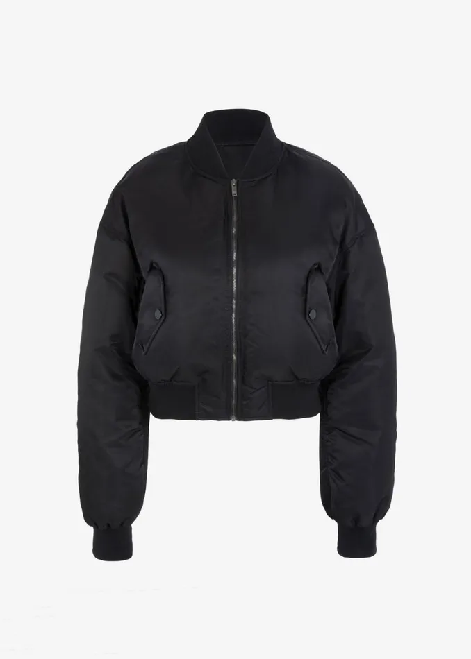 Women The Frankie Shop Outerwear Houghton Cropped Bomber Black