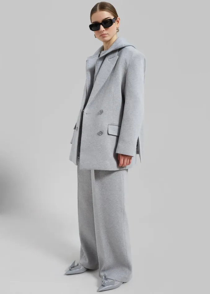 Women The Frankie Shop Outerwear Hutton Boxy Blazer Light Grey