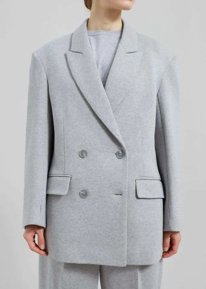 Women The Frankie Shop Outerwear Hutton Boxy Blazer Light Grey