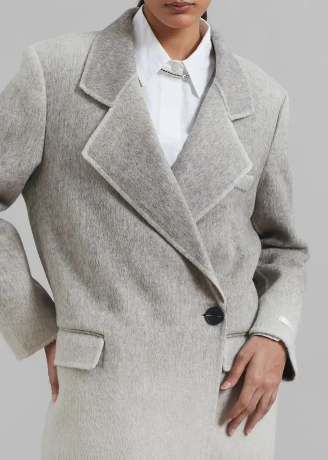Women The Frankie Shop Outerwear Imani Ombre Wool Coat Grey