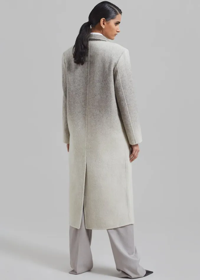 Women The Frankie Shop Outerwear Imani Ombre Wool Coat Grey