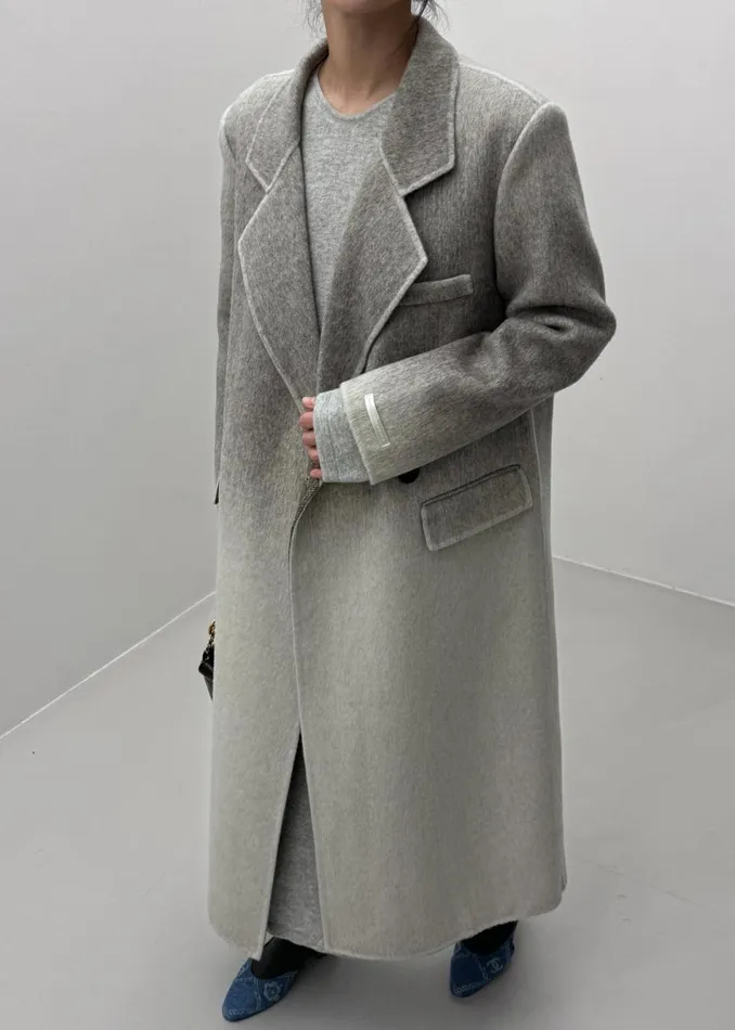 Women The Frankie Shop Outerwear Imani Ombre Wool Coat Grey