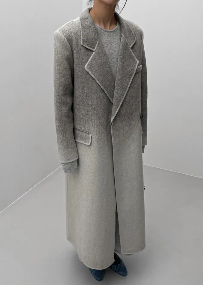 Women The Frankie Shop Outerwear Imani Ombre Wool Coat Grey