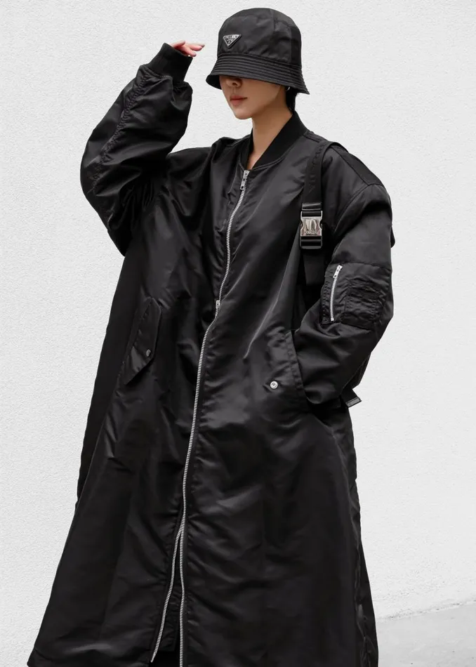 Women The Frankie Shop Outerwear Isaac Oversized Bomber Coat Black