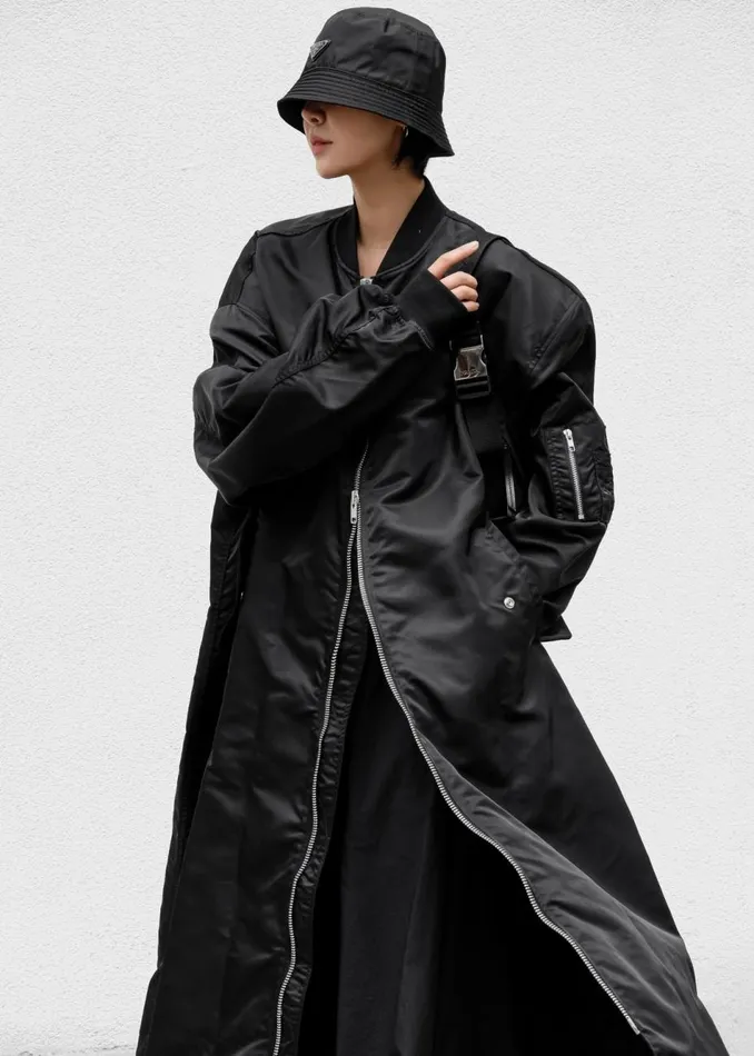 Women The Frankie Shop Outerwear Isaac Oversized Bomber Coat Black