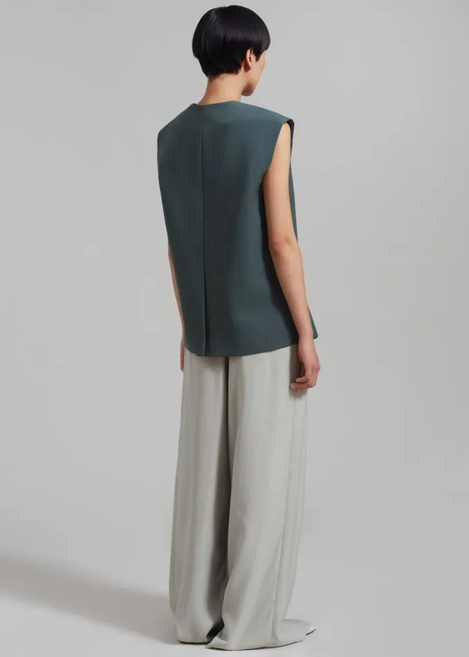 Women The Frankie Shop Outerwear Isla Oversized Vest Bottle Green
