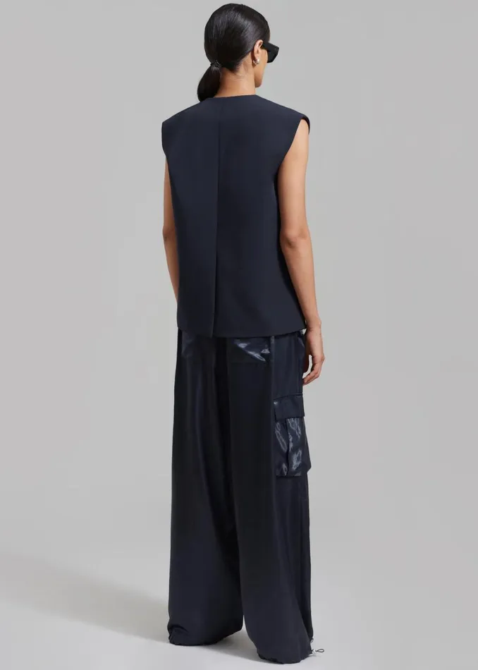 Women The Frankie Shop Outerwear Isla Oversized Vest Navy