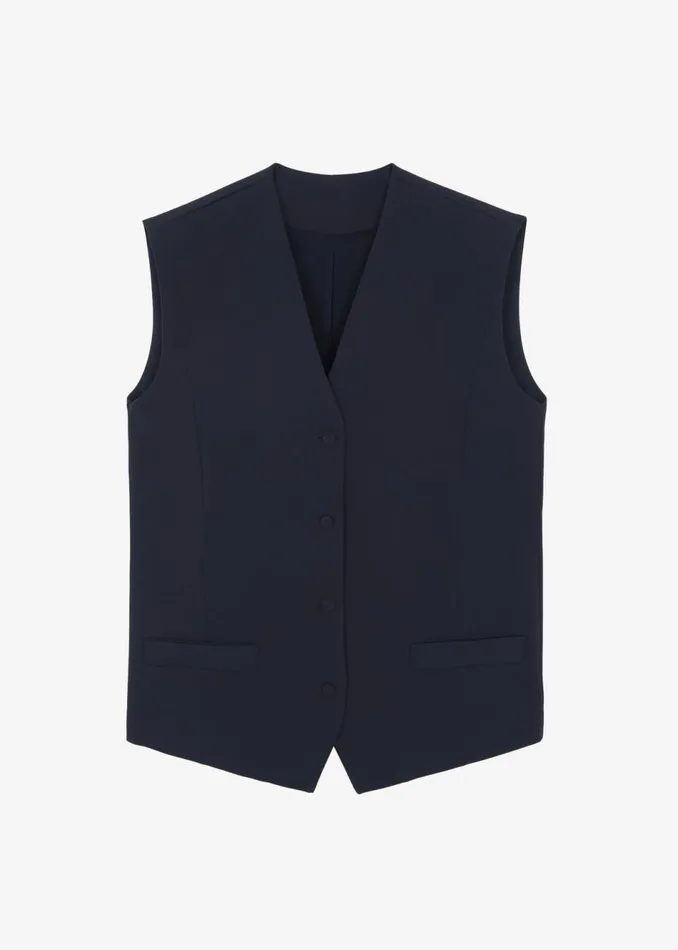 Women The Frankie Shop Outerwear Isla Oversized Vest Navy