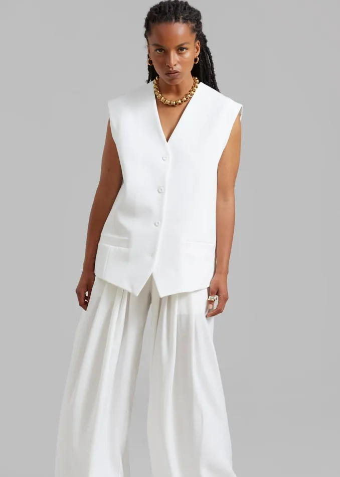 Women The Frankie Shop Outerwear Isla Oversized Vest White