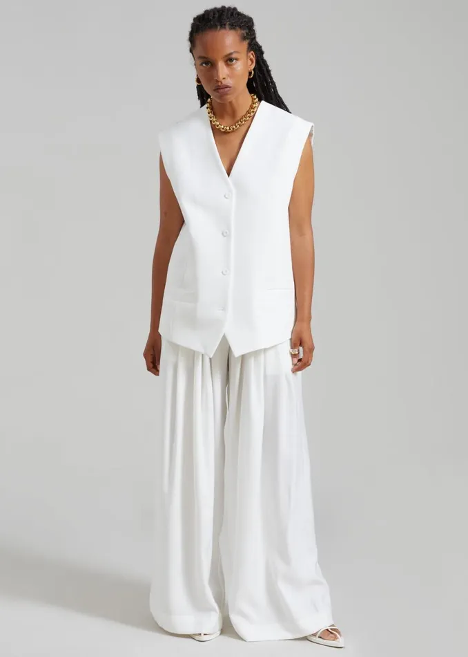 Women The Frankie Shop Outerwear Isla Oversized Vest White