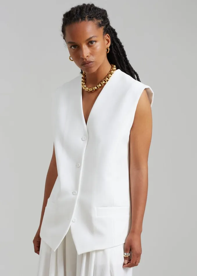 Women The Frankie Shop Outerwear Isla Oversized Vest White