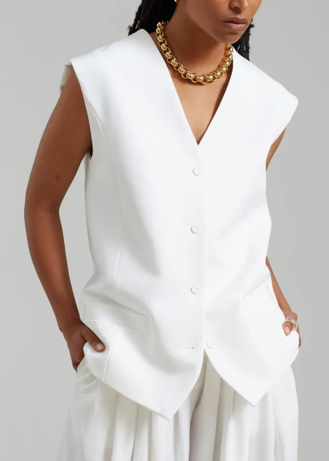 Women The Frankie Shop Outerwear Isla Oversized Vest White