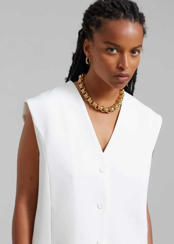 Women The Frankie Shop Outerwear Isla Oversized Vest White