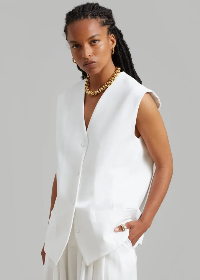 Women The Frankie Shop Outerwear Isla Oversized Vest White