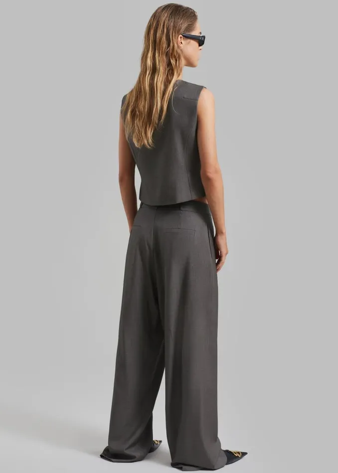 Women The Frankie Shop Outerwear Ivey Vest Grey Melange