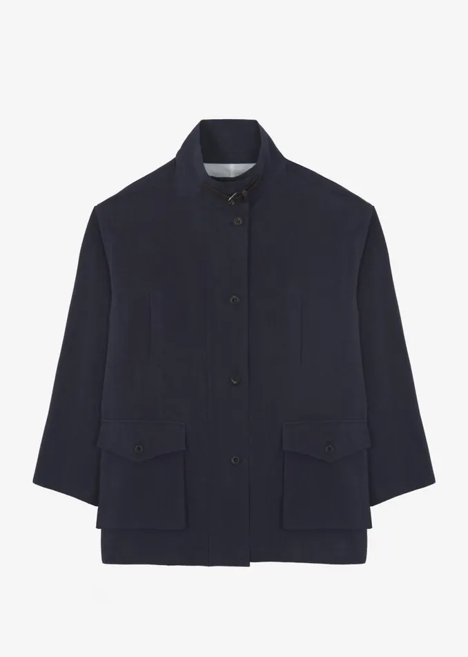 Women The Frankie Shop Outerwear James Cotton Jacket Navy