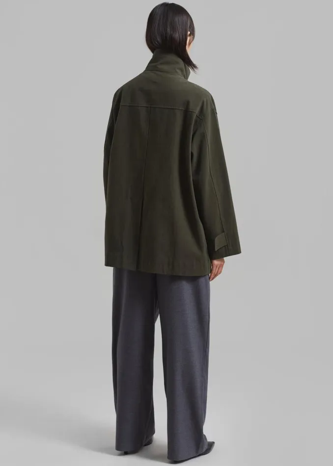 Women The Frankie Shop Outerwear James Cotton Jacket Olive