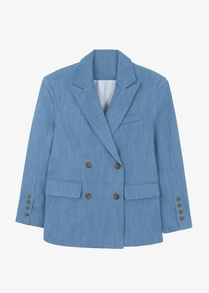 Women The Frankie Shop Outerwear Jan Denim Blazer Blue