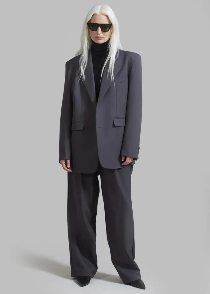 Women The Frankie Shop Outerwear Janell Blazer Dark Grey