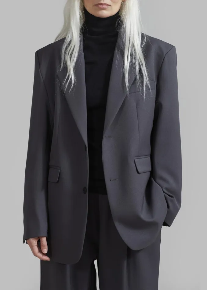 Women The Frankie Shop Outerwear Janell Blazer Dark Grey
