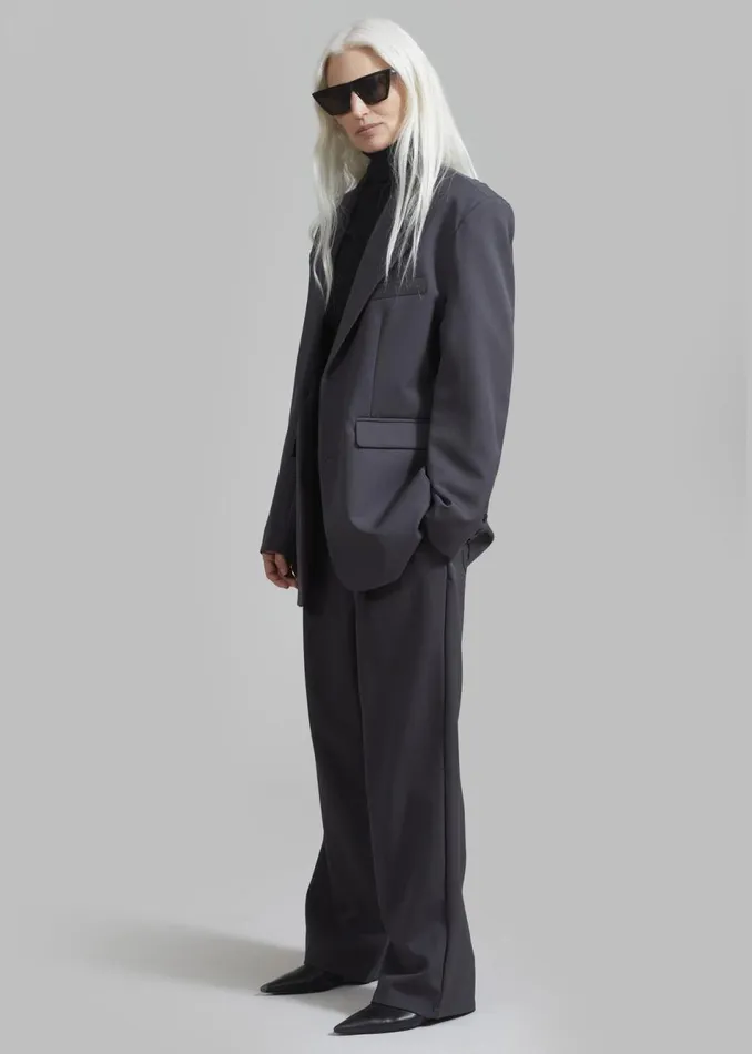 Women The Frankie Shop Outerwear Janell Blazer Dark Grey
