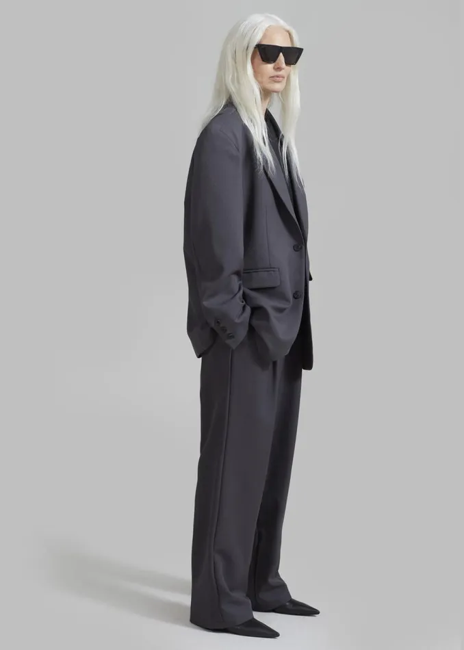 Women The Frankie Shop Outerwear Janell Blazer Dark Grey