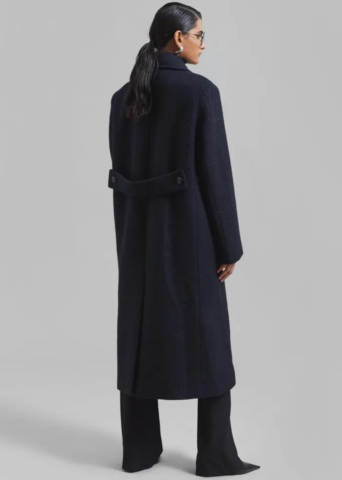 Women The Frankie Shop Outerwear Jeremiah Wool Coat Navy
