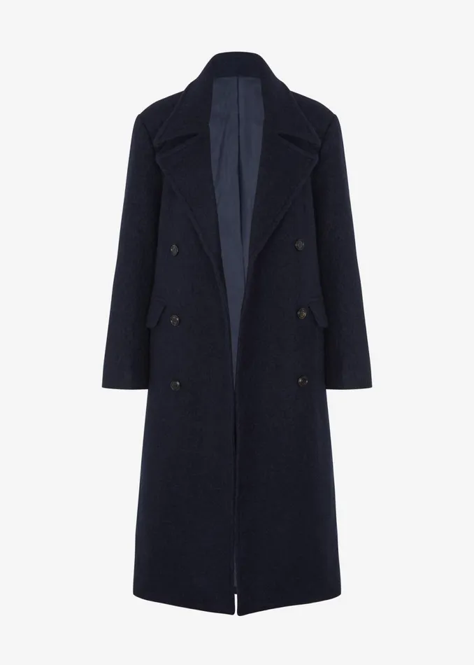 Women The Frankie Shop Outerwear Jeremiah Wool Coat Navy