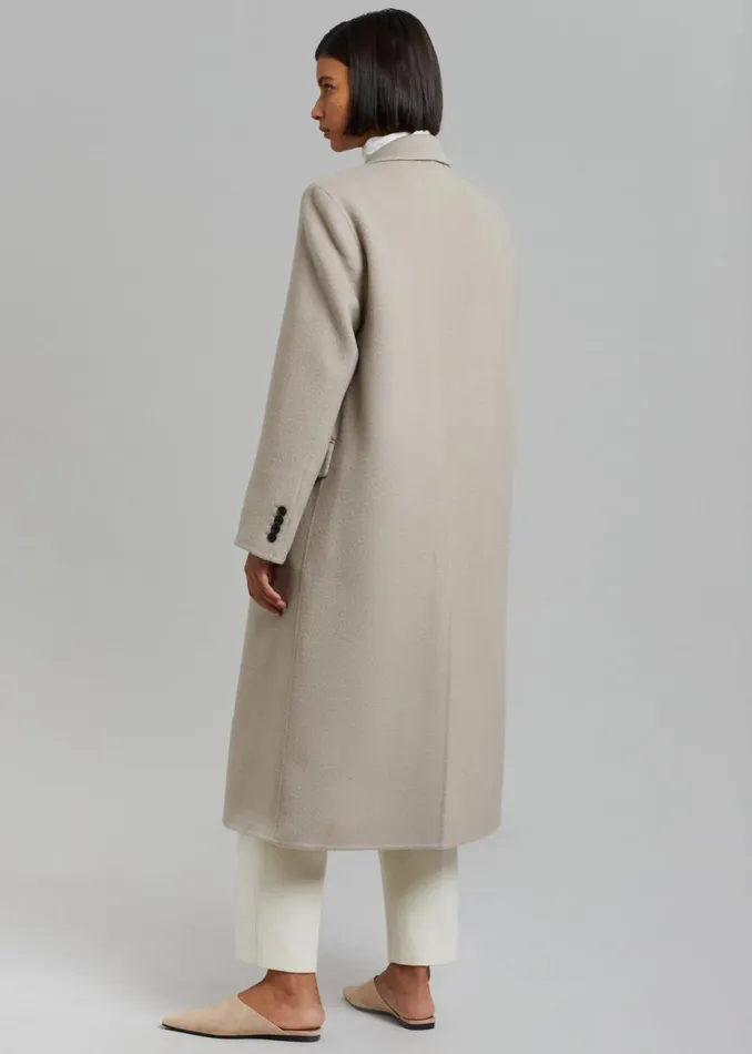 Women The Frankie Shop Outerwear Jodie Double Pocket Coat Beige