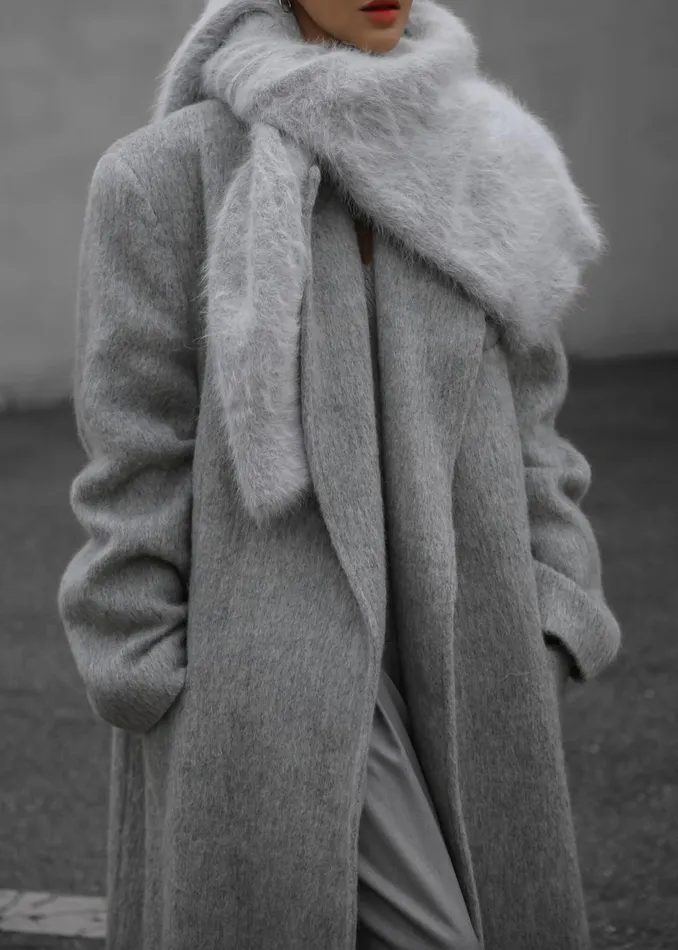 Women The Frankie Shop Outerwear John Oversized Coat Light Grey
