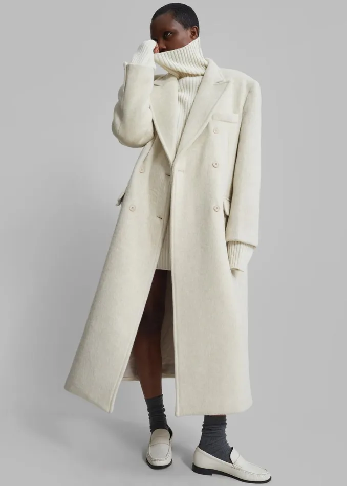 Women The Frankie Shop Outerwear Jordan Wool Coat Ivory