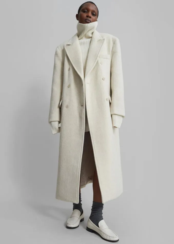 Women The Frankie Shop Outerwear Jordan Wool Coat Ivory