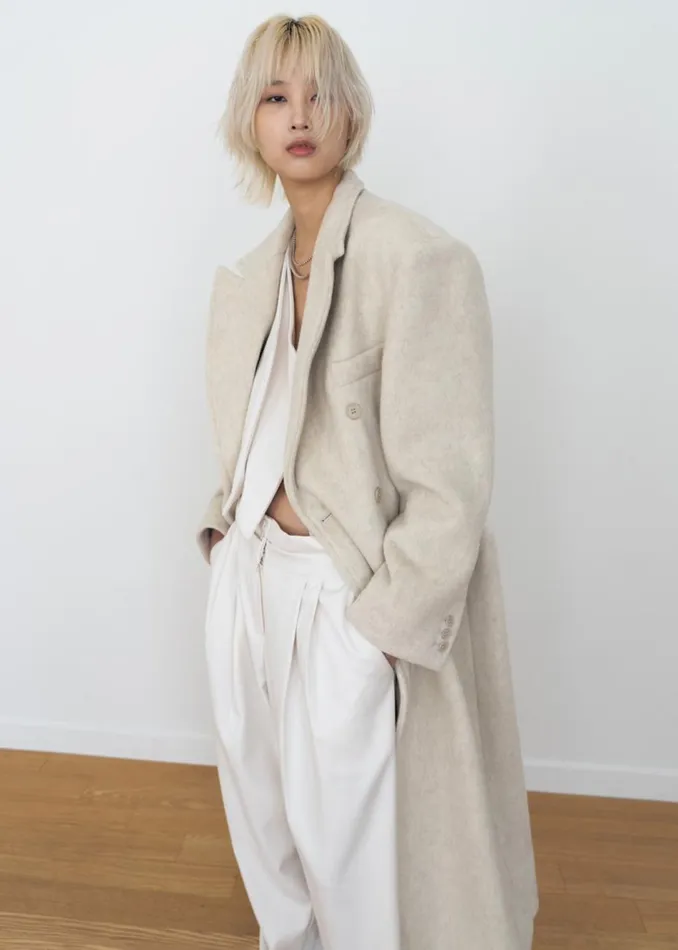 Women The Frankie Shop Outerwear Jordan Wool Coat Ivory