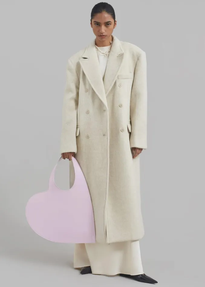 Women The Frankie Shop Outerwear Jordan Wool Coat Ivory
