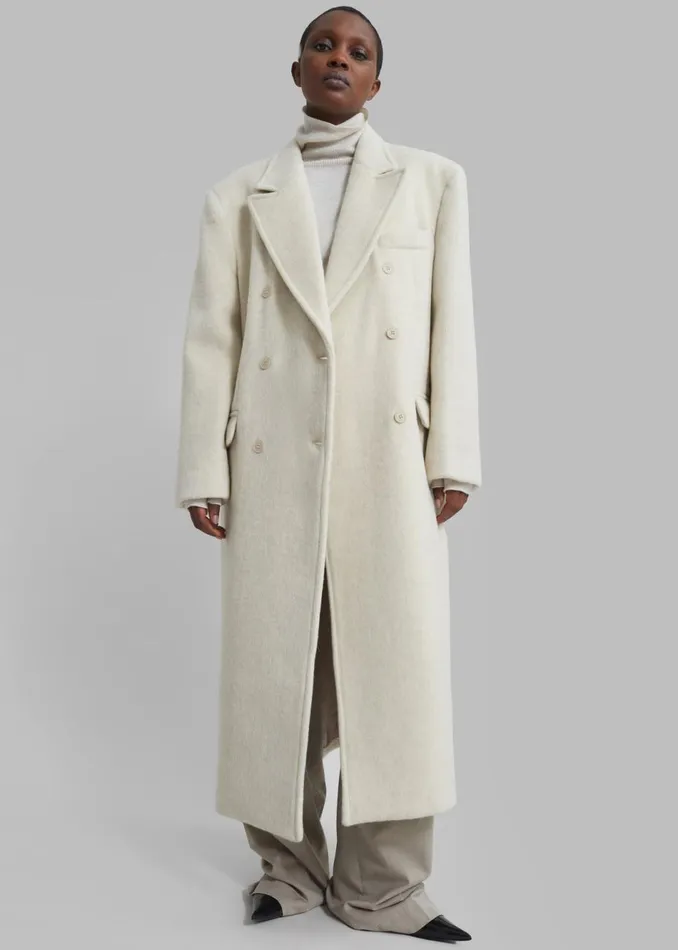 Women The Frankie Shop Outerwear Jordan Wool Coat Ivory