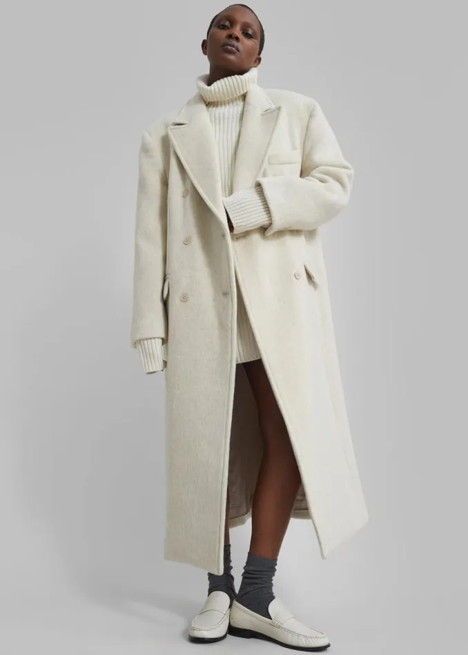 Women The Frankie Shop Outerwear Jordan Wool Coat Ivory