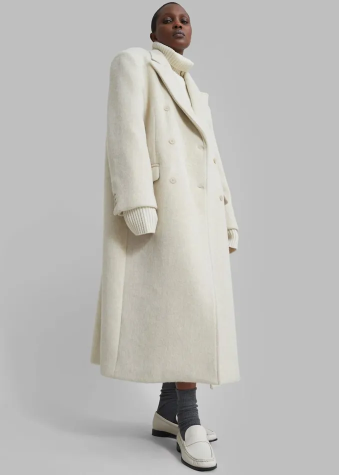 Women The Frankie Shop Outerwear Jordan Wool Coat Ivory