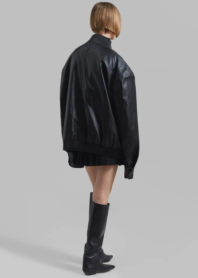Women The Frankie Shop Outerwear Jude Faux Leather Jacket Black
