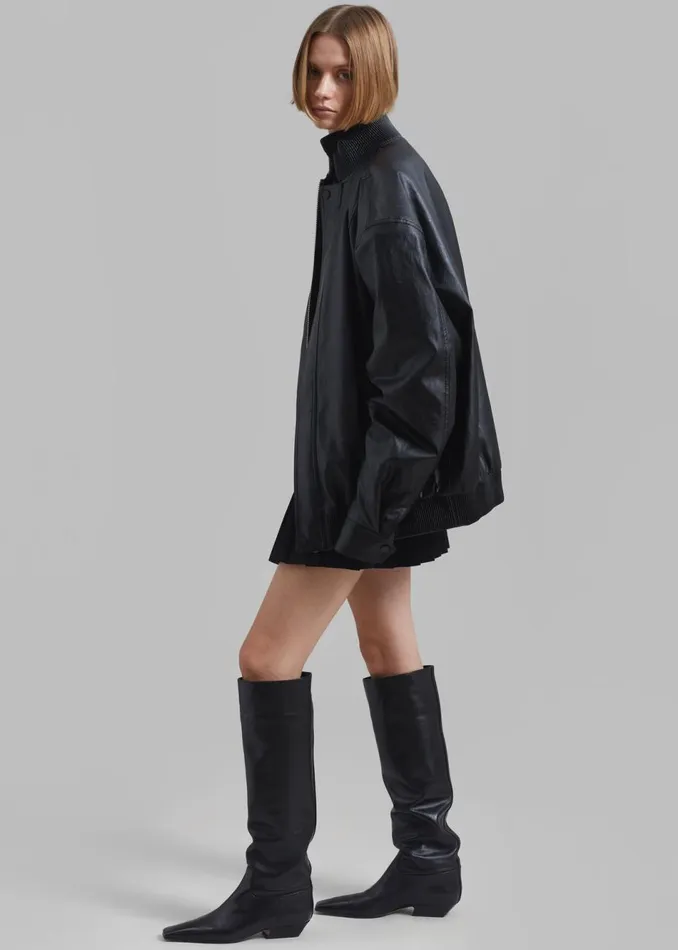 Women The Frankie Shop Outerwear Jude Faux Leather Jacket Black