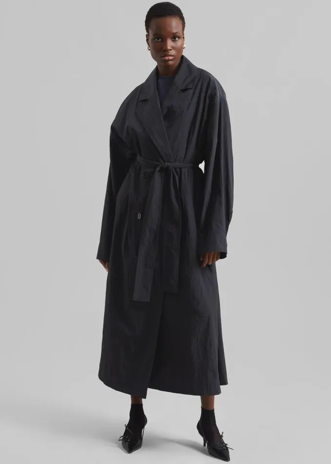 Women The Frankie Shop Outerwear Jude Trench Coat Black