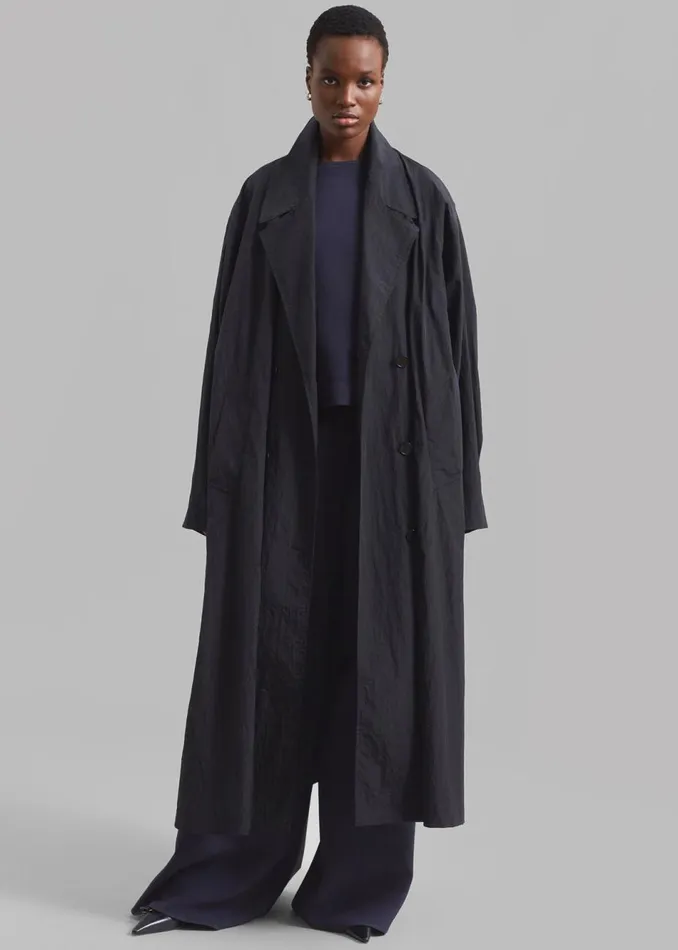Women The Frankie Shop Outerwear Jude Trench Coat Black