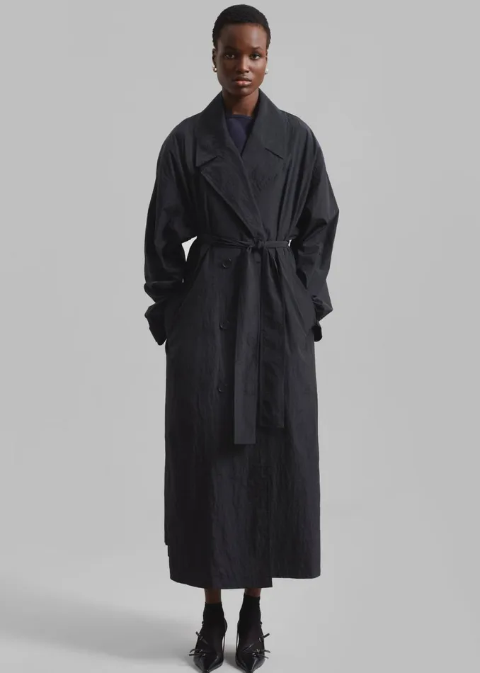 Women The Frankie Shop Outerwear Jude Trench Coat Black