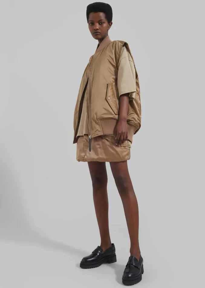 Women The Frankie Shop Outerwear JW Anderson Sleeveless Bomber Jacket Beige
