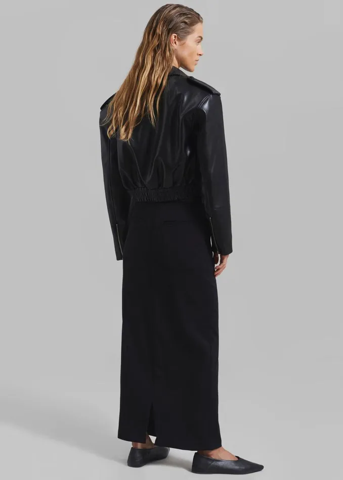 Women The Frankie Shop Outerwear Kaia Cropped Bomber Black
