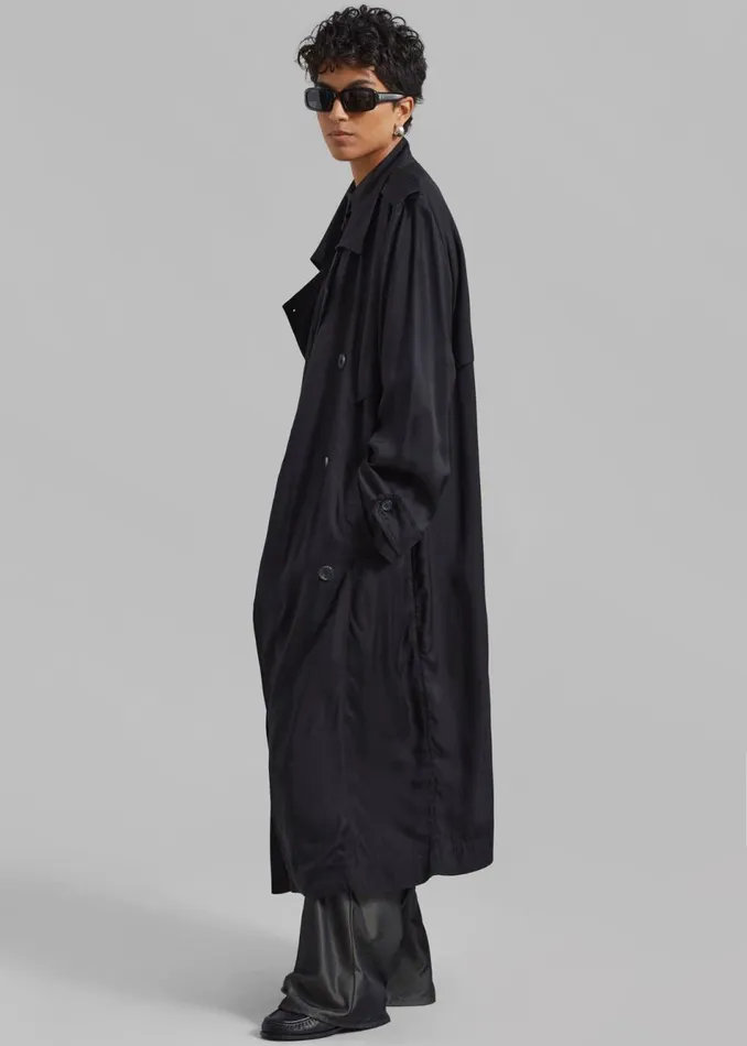Women The Frankie Shop Outerwear Karolina Trench Coat Black