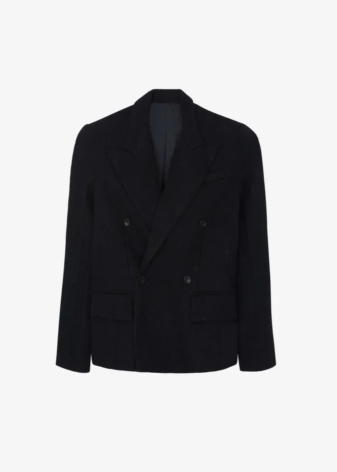 Women The Frankie Shop Outerwear Keira Double Breasted Wool Blazer Black