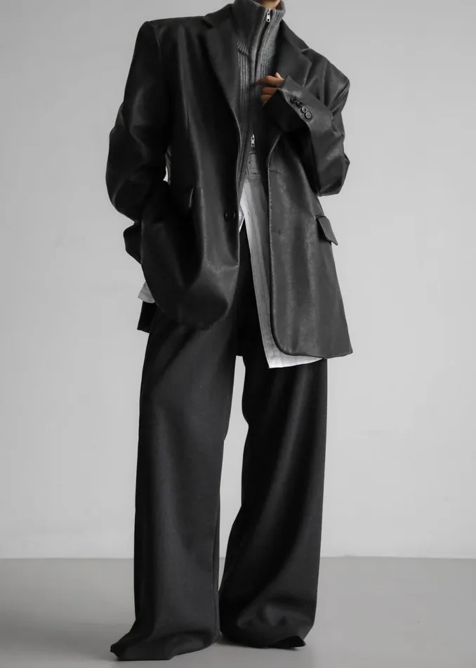 Women The Frankie Shop Outerwear Kelso Faux Leather Blazer Black
