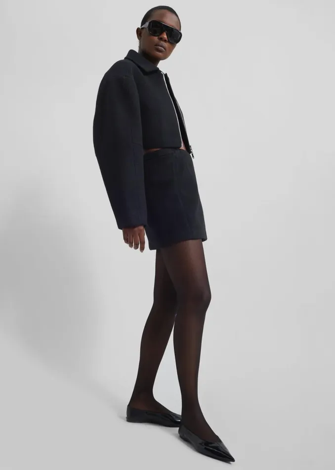 Women The Frankie Shop Outerwear Kerrigan Wool Jacket Black