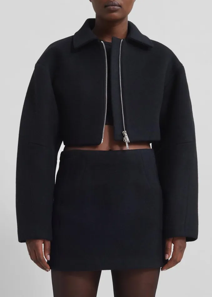 Women The Frankie Shop Outerwear Kerrigan Wool Jacket Black
