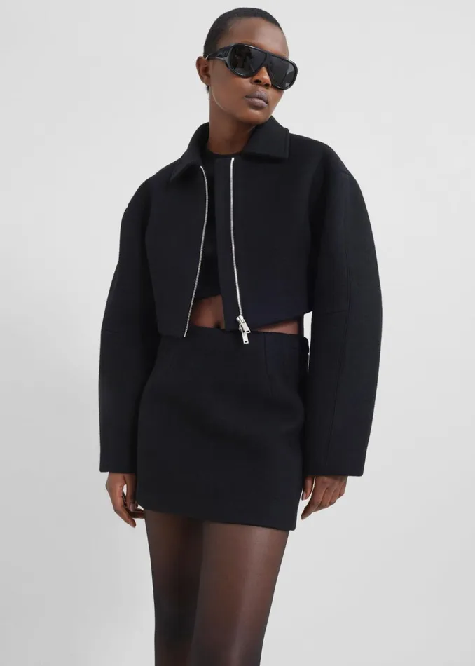 Women The Frankie Shop Outerwear Kerrigan Wool Jacket Black